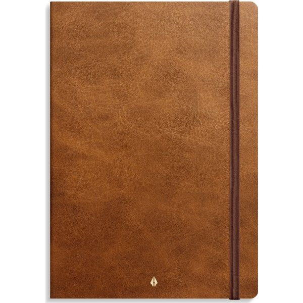 Burde Deluxe Notesbog, B5, linjeret, brown
