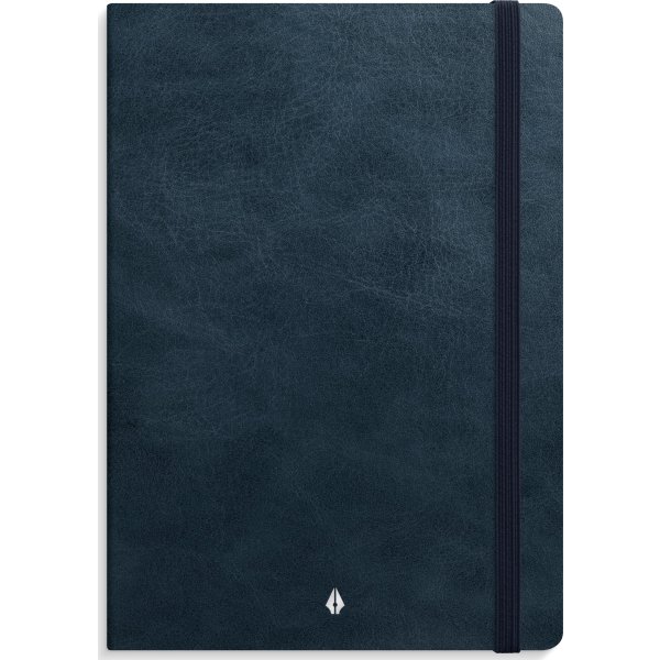 Burde Deluxe Notesbog, A5, linjeret, blue