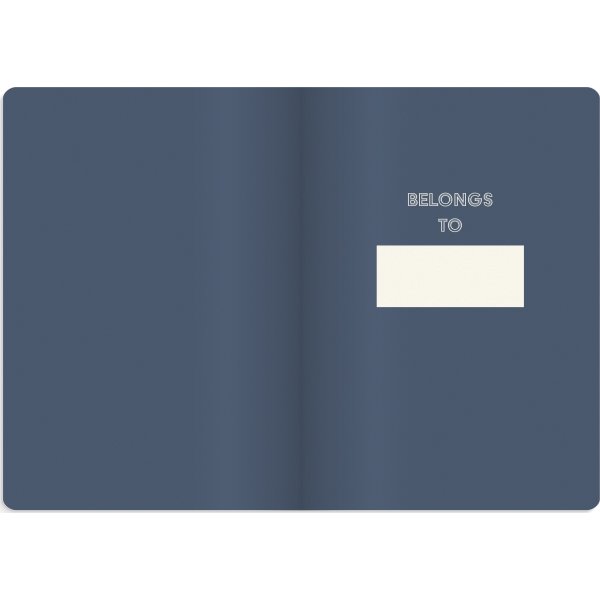 Burde Deluxe Notesbog, A5, linjeret, blue