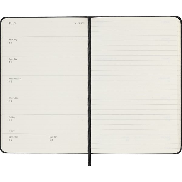 Moleskine 2025 Kalender | H | Uge | Poc. | Sort