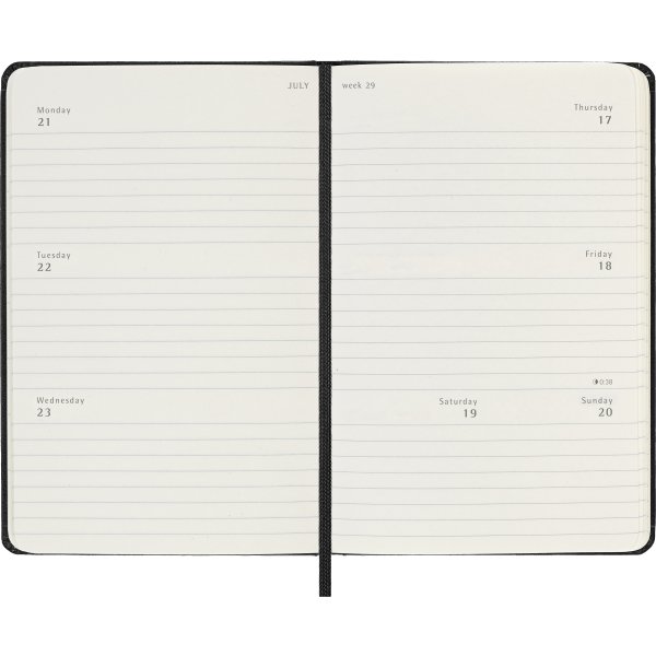 Moleskine 2025 Kalender | H | Uge h. | Poc. | Sort