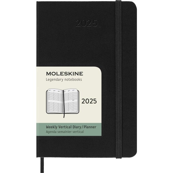 Moleskine 2025 Kalender | H | Uge v. | Poc. | Sort