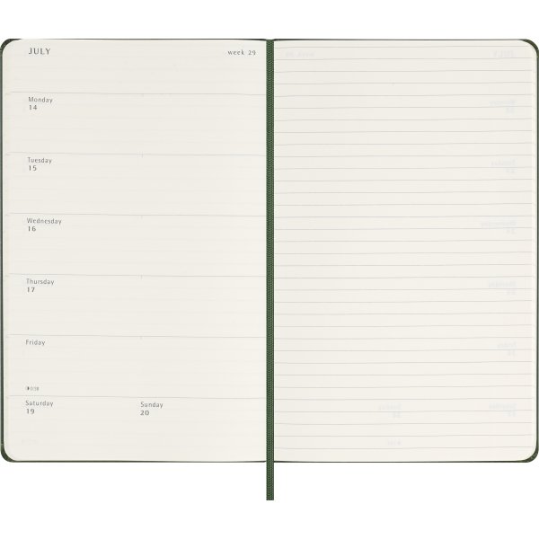 Moleskine 2025 Kalender | H | Uge | L | Grøn