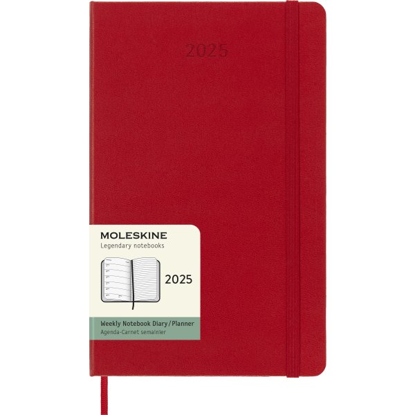 Moleskine 2025 Kalender | H | Uge | L | Rød