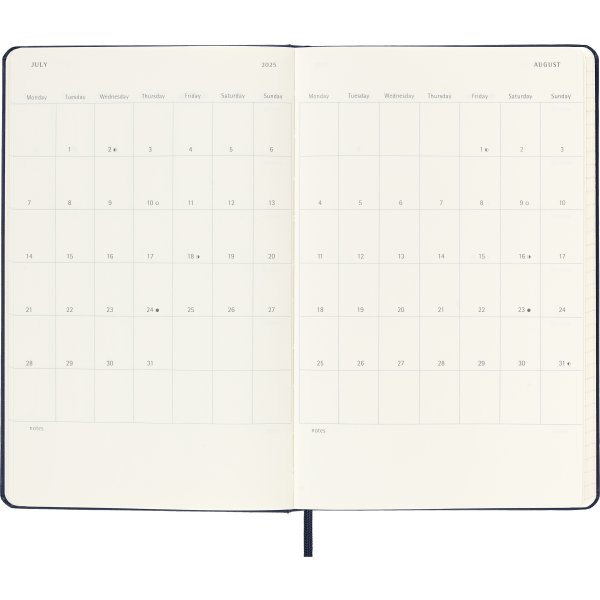 Moleskine 2025 Kalender | H | Uge | L | Blå