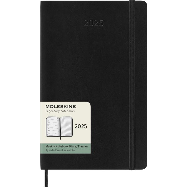 Moleskine 2025 Kalender | S | Uge | L | Sort