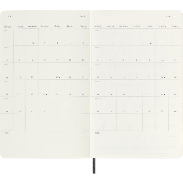 Moleskine 2025 Kalender | S | Uge h. | L