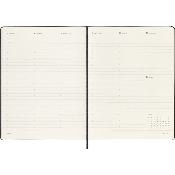 Moleskine 2025 Kalender | H | Uge Pro v. | XL