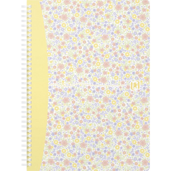 Oxford Floral Spiralbog B5 | Kvadreret | Ass.