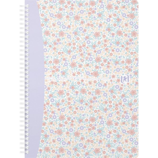 Oxford Floral Spiralbog B5 | Kvadreret | Ass.