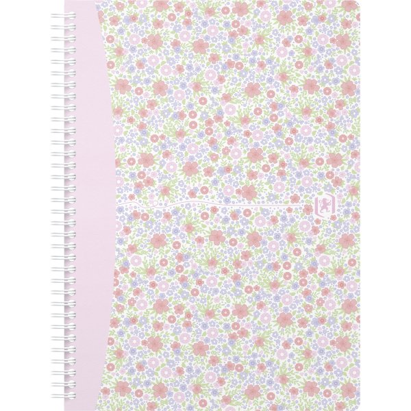 Oxford Floral Spiralbog B5 | Kvadreret | Ass.