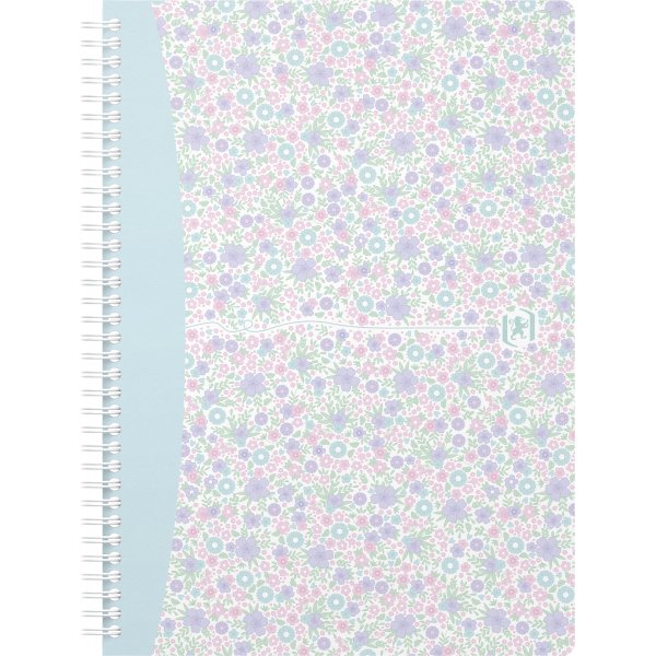Oxford Floral Spiralbog B5 | Kvadreret | Ass.
