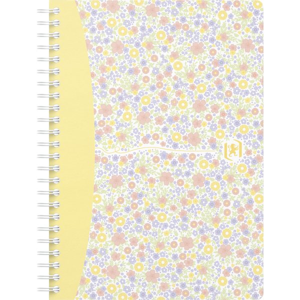 Oxford Floral Spiralbog A5 | Kvadreret | Ass.