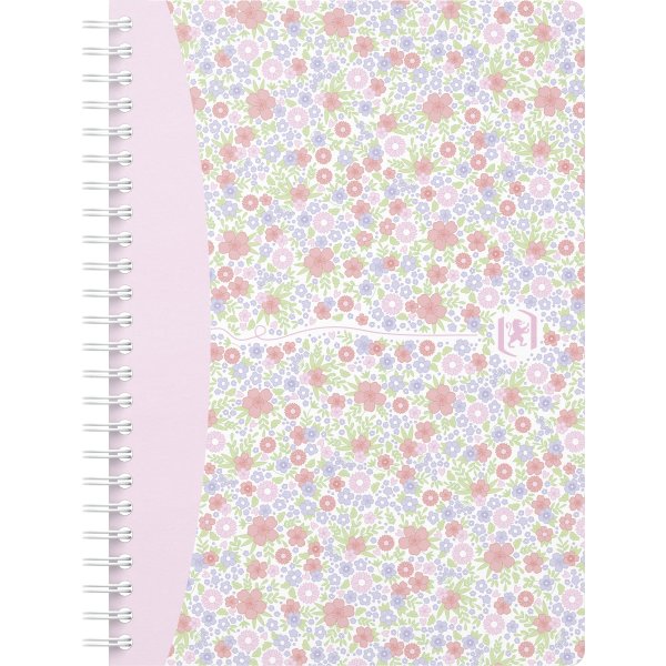 Oxford Floral Spiralbog A5 | Kvadreret | Ass.