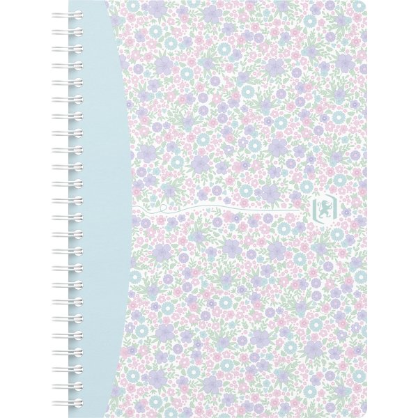Oxford Floral Spiralbog A5 | Kvadreret | Ass.
