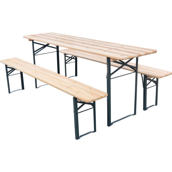 Festival bord-bænkesæt, foldbart, 200x50 cm, FSC
