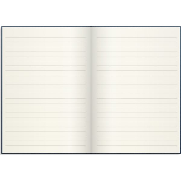 Burde Notesbog, tekstil, A5, linjeret, dark blue