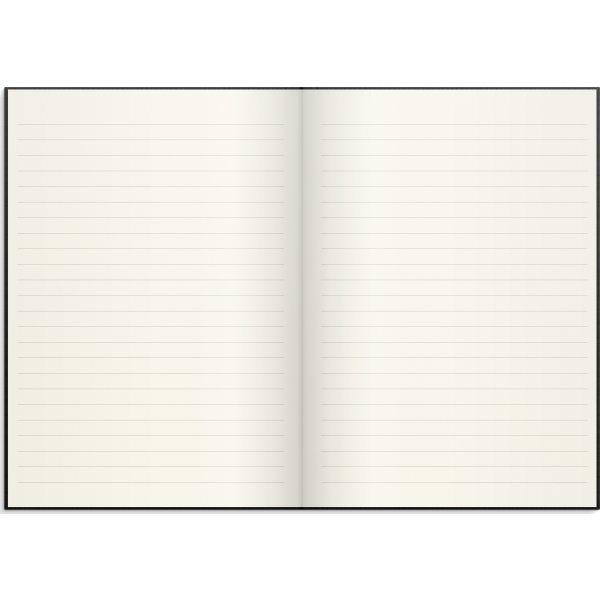 Burde Notesbog, tekstil, A5, linjeret, black