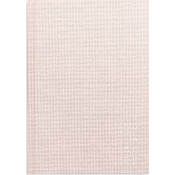 Burde Notesbog, tekstil, A5, linjeret, pink