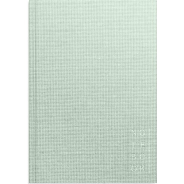 Burde Notesbog, tekstil, A5, linjeret, green