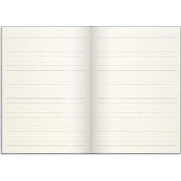 Burde Notesbog, tekstil, A5, linjeret, green