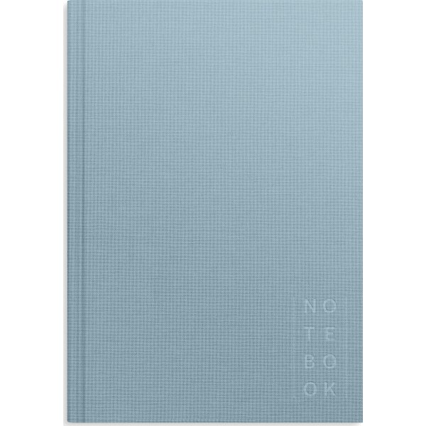 Burde Notesbog, tekstil, A5, linjeret, light blue
