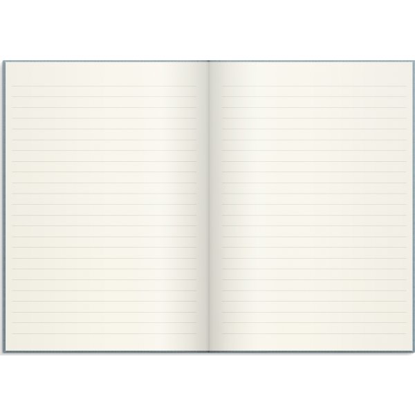 Burde Notesbog, tekstil, A5, linjeret, light blue