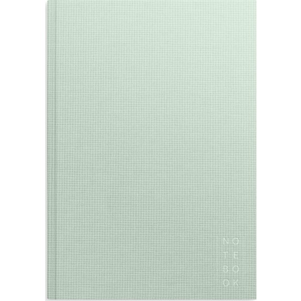 Burde Notesbog, tekstil, A4, linjeret, green
