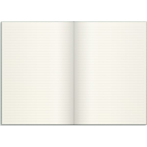 Burde Notesbog, tekstil, A4, linjeret, green