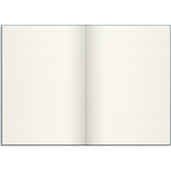 Burde Notesbog, tekstil, A4, linjeret, blue