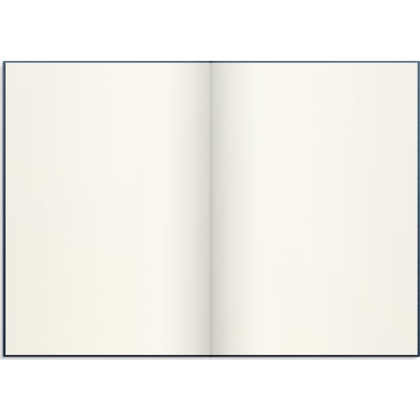 Burde Notesbog, tekstil, A5, blank, dark blue