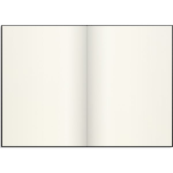 Burde Notesbog, tekstil, A4, blank, black