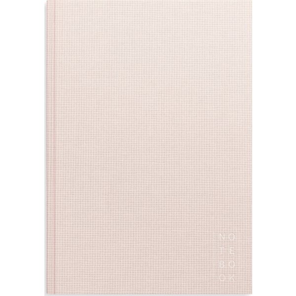 Burde Notesbog, tekstil, A4, blank, pink