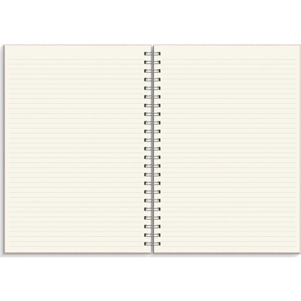 Burde Notesbog, tekstil, A4, linjeret, pink