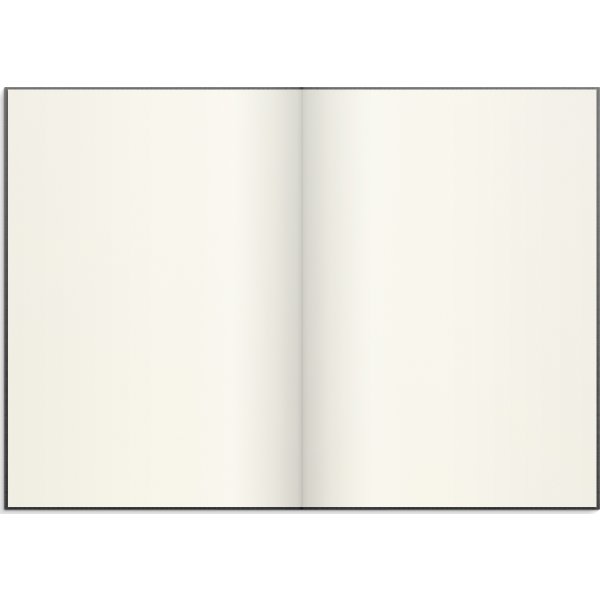 Burde Notesbog, tekstil, A4, blank, dark grey