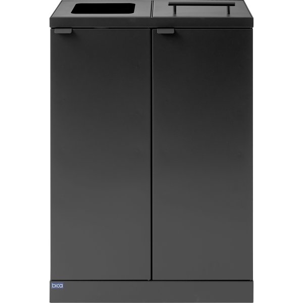 Bica 874 Avfallsbehåll., 2x65L, lyftlock, Antracit