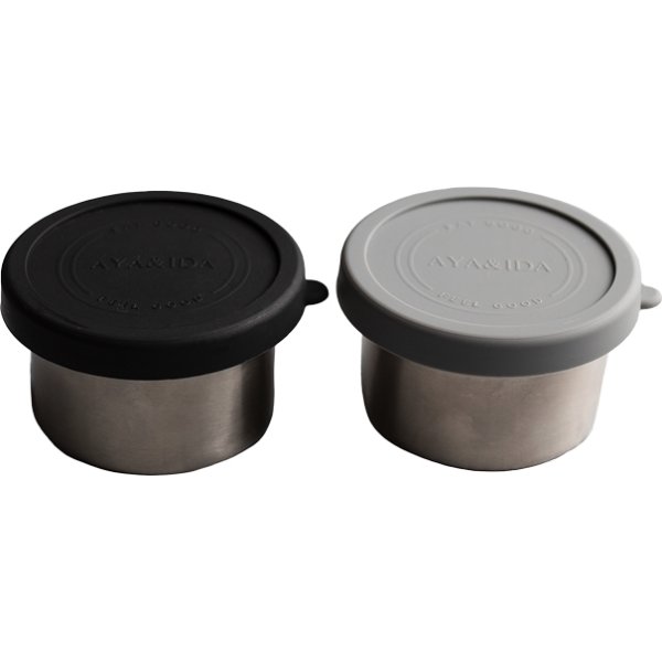 AYA&IDA snack containers, 2 stk., Sort