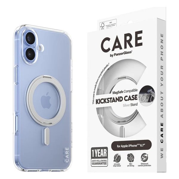 CARE iPhone 16 plus m. MagSafe, transparent