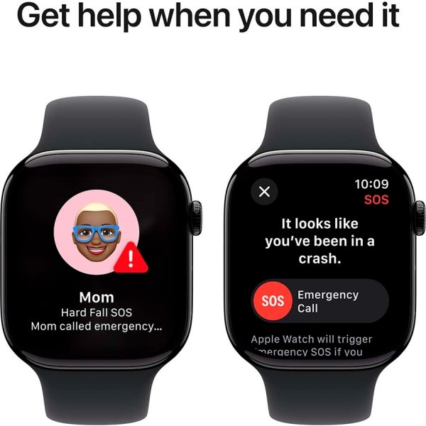 Apple Watch Series 10 GPS, 46mm, jet sort, M/L