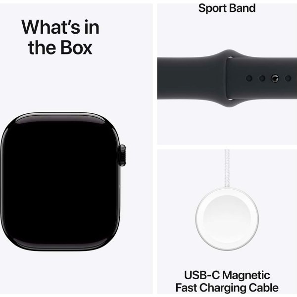 Apple Watch Series 10 GPS, 46mm, jet sort, M/L