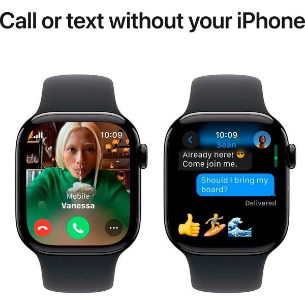 Apple Watch Series 10 (GPS+4G) 42mm, jet sort, M/L