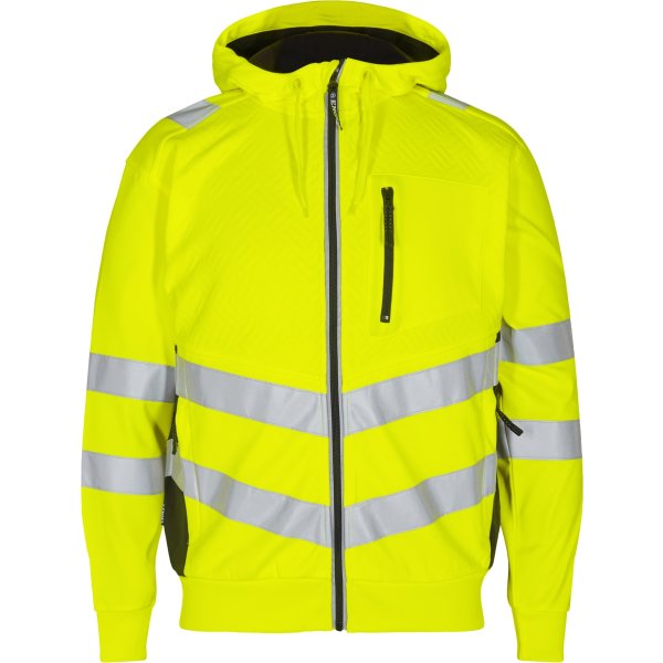 Engel Safety sweat cardigan, Gul, Str. 2XL