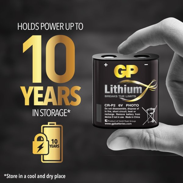 GP CR-P2 Lithiumbatteri, 1 stk