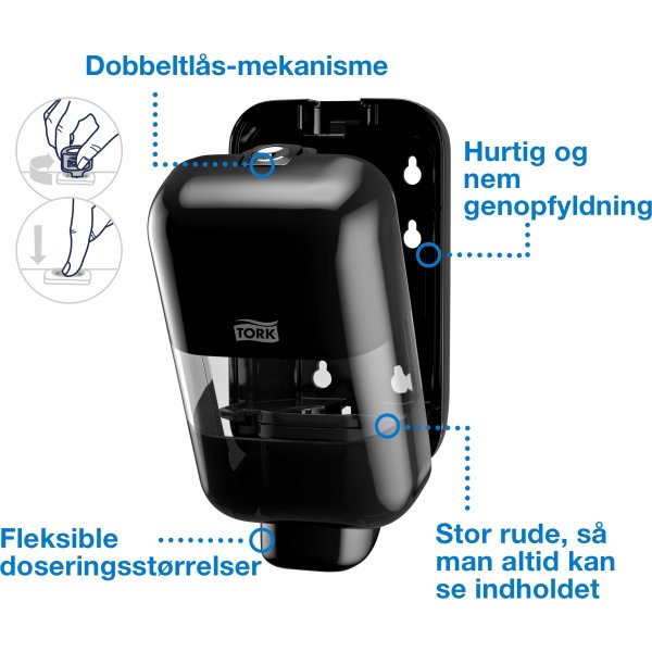Tork S5 Mini Dispenser, sort