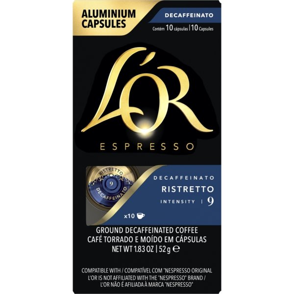 L'OR Ristretto Decaf Kaffekapsler 10 stk.
