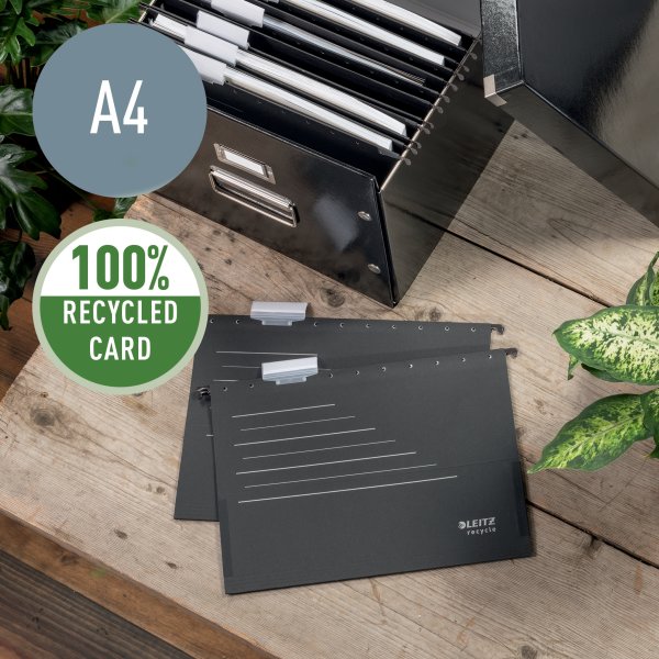 Leitz Recycle hängmappsficka | A4 | Svart