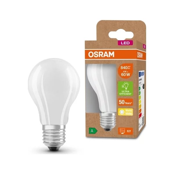 Osram LED Standardpære mat E27, 4W=60W