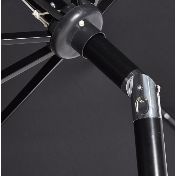 Felix parasol m/krank, tilt, solar LED, Ø3m, sort