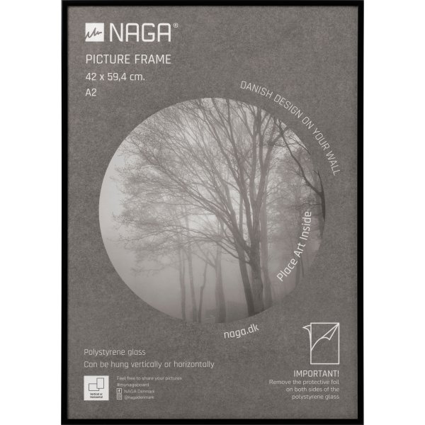 NAGA Billedramme, 42x59,4 cm, sort