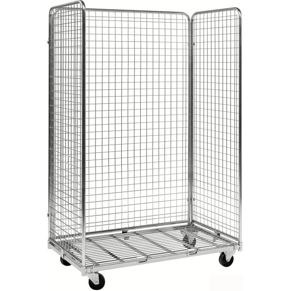 3 sidet rullecontainer til skrå hylder, 115x66x179
